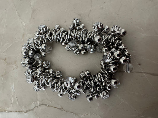 Silver Cluster Charm Bracelet