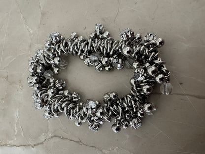 Silver Cluster Charm Bracelet