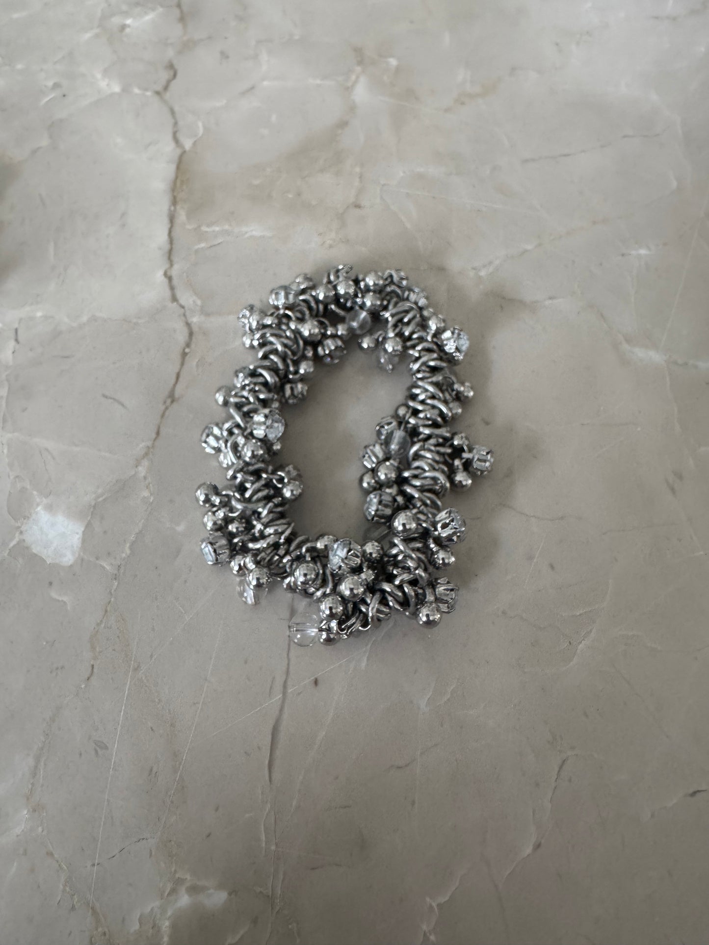 Silver Cluster Charm Bracelet