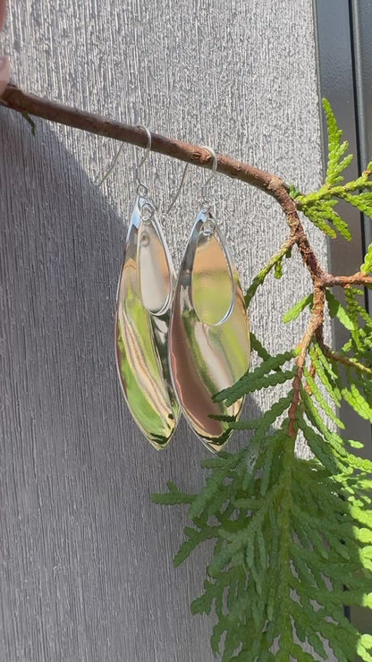 Sculptural Silver Statement Earrings