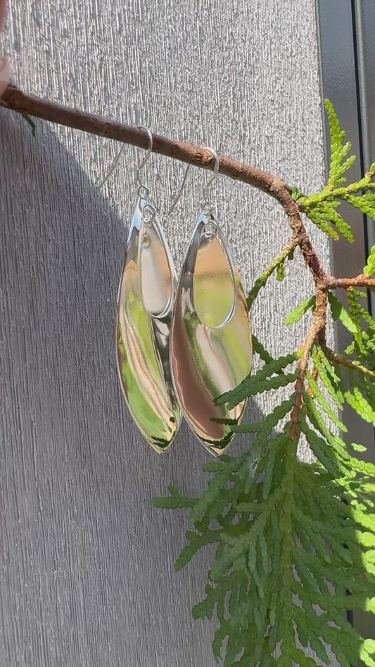 Sculptural Silver Statement Earrings